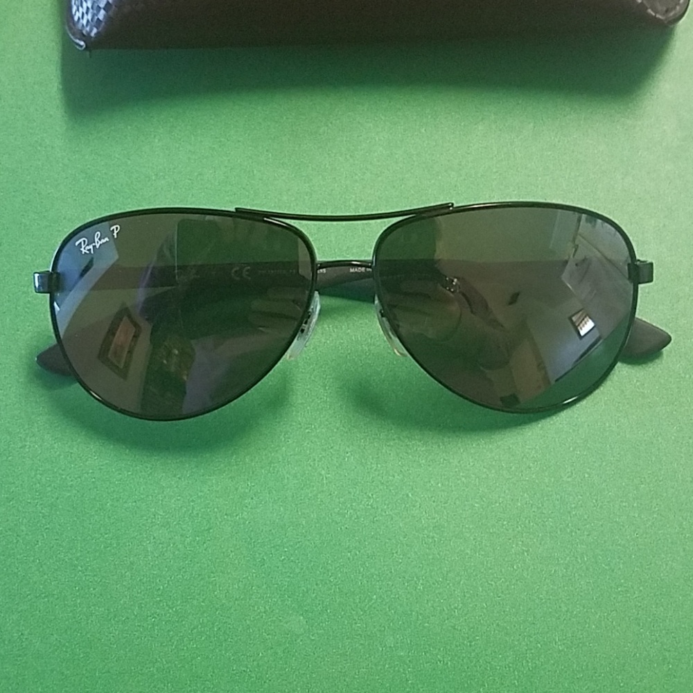 Ray-ban Carbon Fibre Polarized Aviator Sunglasses